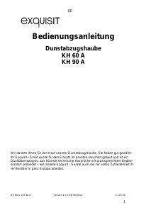 Bedienungsanleitung Exquisit KH90A Dunstabzugshaube