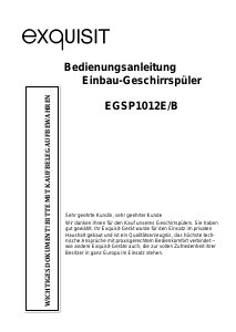 Bedienungsanleitung Exquisit EGSP1012E/B Geschirrspüler