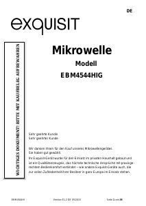 Bedienungsanleitung Exquisit EBM4544Hi Mikrowelle