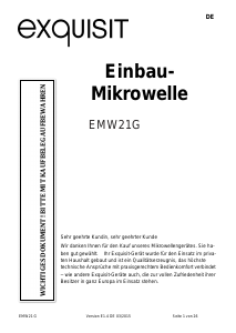 Bedienungsanleitung Exquisit EMW21G Mikrowelle