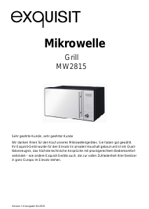 Bedienungsanleitung Exquisit MW2815 Mikrowelle