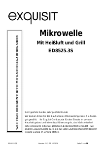 Bedienungsanleitung Exquisit ED8525.3S Mikrowelle