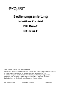 Bedienungsanleitung Exquisit EKI-DUO-R Duo Kochfeld