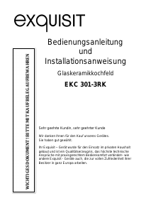 Bedienungsanleitung Exquisit EKC 301-3RK Kochfeld