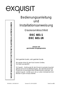 Bedienungsanleitung Exquisit EKC 601R Kochfeld