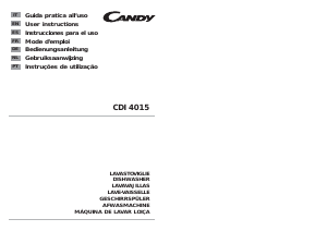 Manual de uso Candy CDI 4015 Lavavajillas