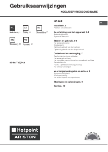 Manuál Hotpoint-Ariston 4D B (TVZ)/HA Lednice s mrazákem