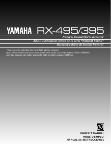 Handleiding Yamaha RX-395 Receiver