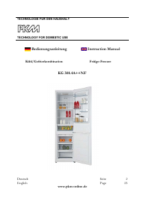 Manual PKM KG300.4A++NF Fridge-Freezer