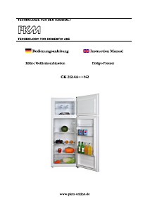 Manual PKM GK 212.4A++N2 Fridge-Freezer