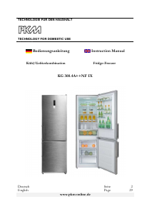 Bedienungsanleitung PKM KG300.4A++NF IX Kühl-gefrierkombination