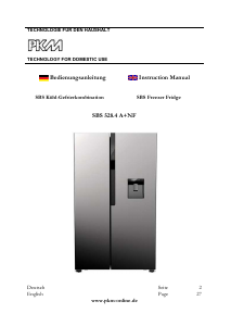 Manual PKM SBS528.4A+NF Fridge-Freezer