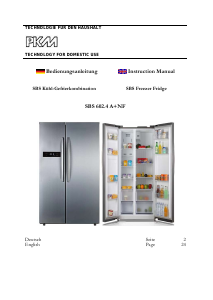 Manual PKM SBS602.4A+NF Fridge-Freezer