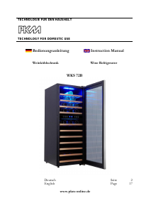 Manual PKM WKS72B Wine Cabinet