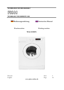 Manual PKM WA6-E1008N Washing Machine