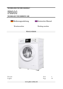 Manual PKM WA8.5-E1614 Washing Machine