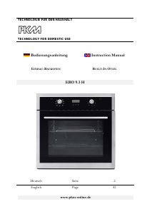 Manual PKM EBO9.3H Oven