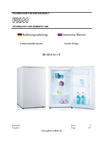 Manual PKM KS105.0A++T Refrigerator