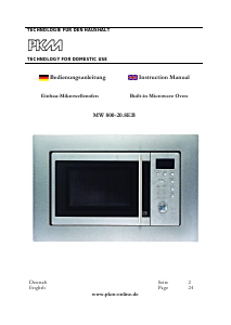 Handleiding PKM MW800-20.8EB Magnetron