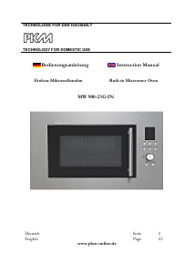 Bedienungsanleitung PKM MW900-23G-IN Mikrowelle