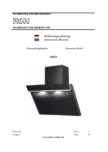 Manual PKM 6080X Cooker Hood