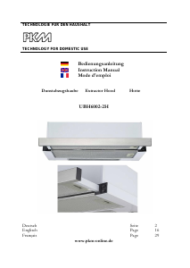 Handleiding PKM UBH6002-2H Afzuigkap