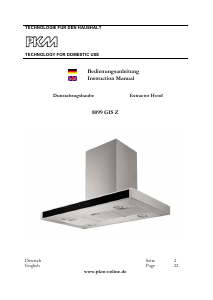 Handleiding PKM 8099GIS Z Afzuigkap