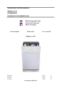 Manual PKM DW9A++7FI Dishwasher