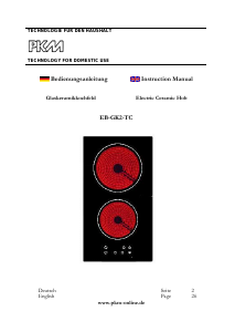 Bedienungsanleitung PKM EB-GK2-TC Kochfeld