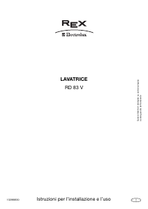 Manuale Electrolux-Rex RD83V Lavatrice