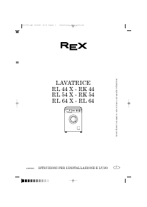 Manuale Rex RK54 Lavatrice