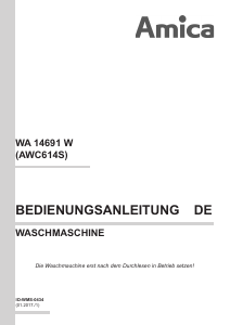 Bedienungsanleitung Amica WA 14691 W Waschmaschine