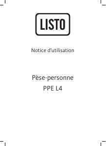 Mode d’emploi Listo PPE L4 Pèse-personne