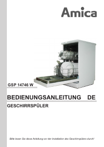 Bedienungsanleitung Amica GSP 14746 W Geschirrspüler