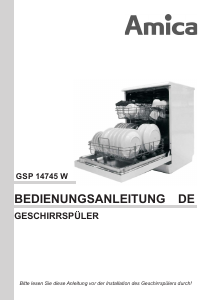 Bedienungsanleitung Amica GSP 14745 W Geschirrspüler