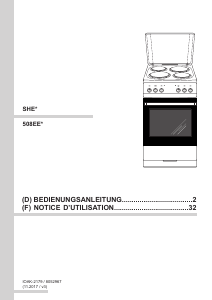 Mode d’emploi Amica SHE 11545 W Cuisinière