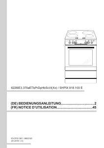 Mode d’emploi Amica SHPIX 918 100 E Cuisinière