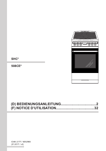 Mode d’emploi Amica SHC 11542 W Cuisinière