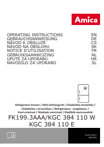 Návod Amica KGC 384 110 E Chladnička s mrazničkou