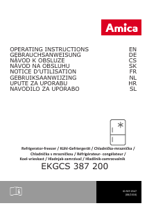 Handleiding Amica EKGCS 387 200 Koel-vries combinatie