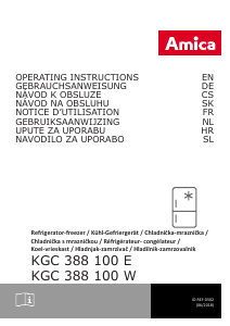 Bedienungsanleitung Amica KGC 388 100 E Kühl-gefrierkombination