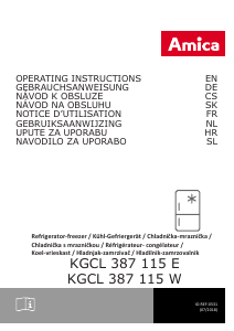 Handleiding Amica KGCL 387 115 E Koel-vries combinatie