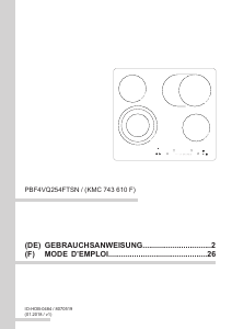 Mode d’emploi Amica KMC 743 610 F Table de cuisson