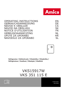 Bedienungsanleitung Amica VKS 351 115 E Kühlschrank