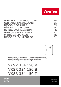 Priručnik Amica VKSR 354 150 B Hladnjak