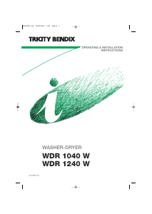 Manual Tricity Bendix WDR1240W Washer-Dryer