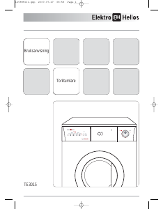 Bruksanvisning ElektroHelios TE3015 Torktumlare