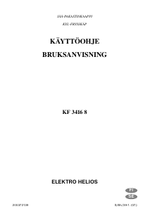 Bruksanvisning ElektroHelios KF34168 Kyl-frys