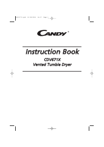 Manuale Candy CDV 671 X Asciugatrice