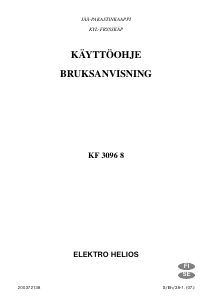 Käyttöohje ElektroHelios KF30968 Jääkaappipakastin
